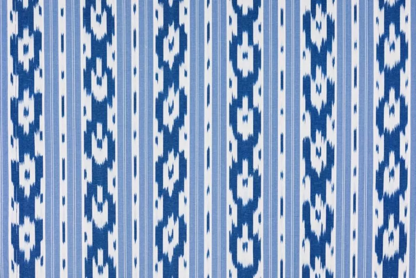 Mallorcan fabric Ikat 104 blue