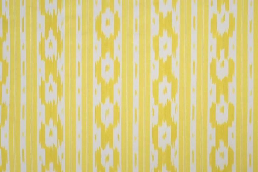 Mallorcan fabric Ikat 104 Yellow lemon