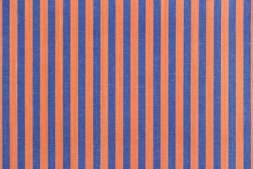 Mallorcan fabric Striped 106 Orange / blue