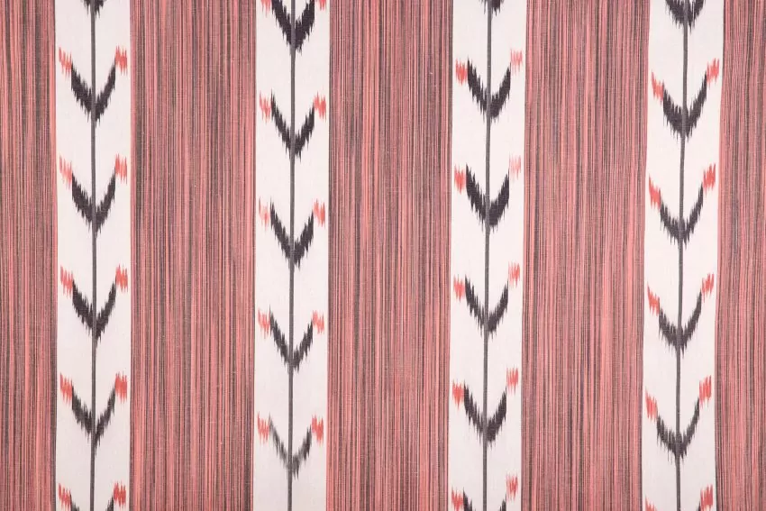 Mallorcan fabric Ikat 112 Pink/grey