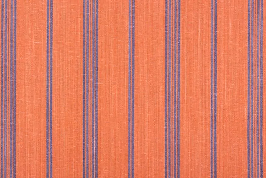 Mallorcan fabric Striped 211 Orange / grey