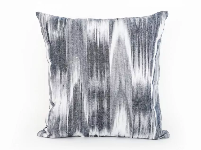 Mallorcan fabric Ikat cushion 101 Grey