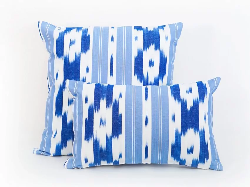 Cojin tela Mallorquina ikat 104 Azul - Imagen 2