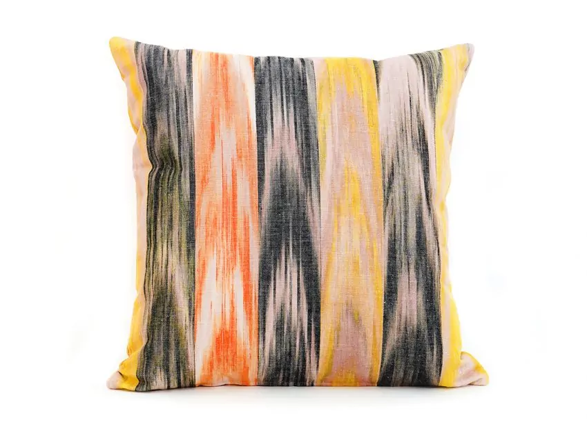 Mallorcan fabric Ikat cushion 200 beige