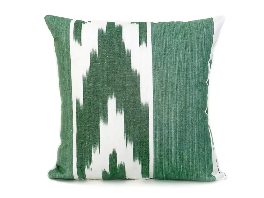 Coixí ikat 050 Verd Oliva