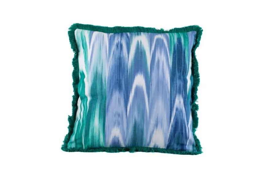 Coixí flequito ikat 200 blaus
