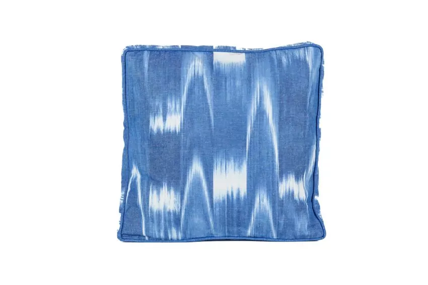 Platform Mallorcan fabric cushion 101 Blue