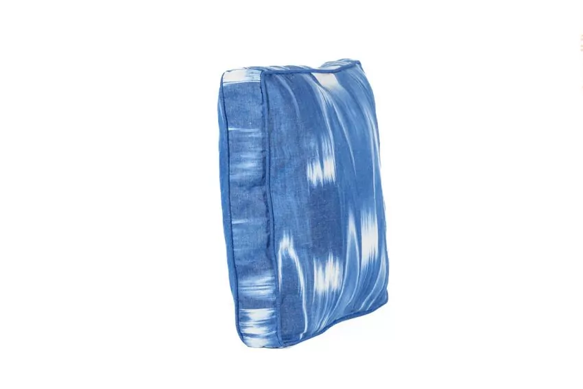 Platform Mallorcan fabric cushion 101 Blue - Image 2
