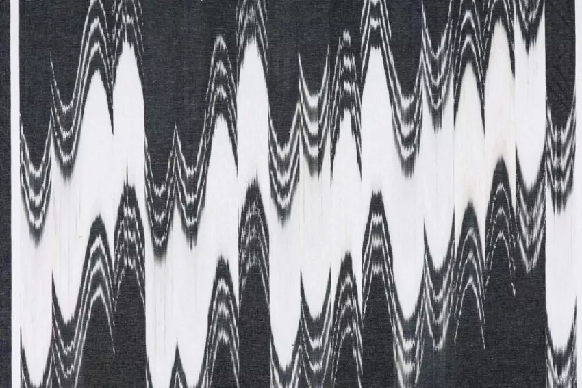 Mallorcan fabric Ikat 124 Black