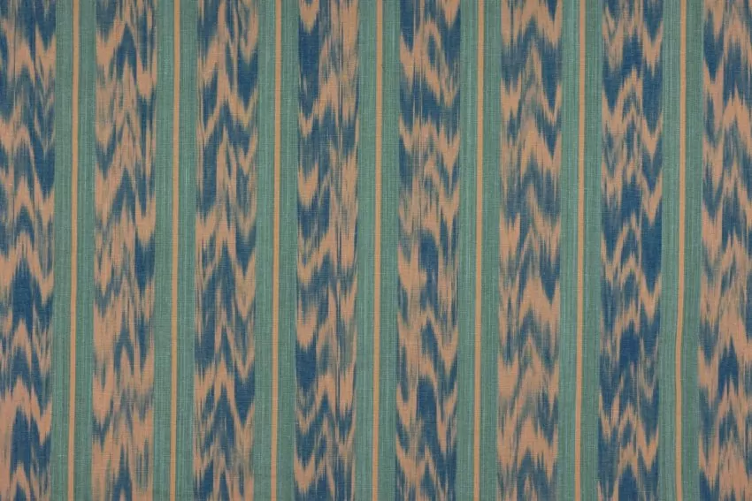 Mallorcan fabric Ikat 114 olive green