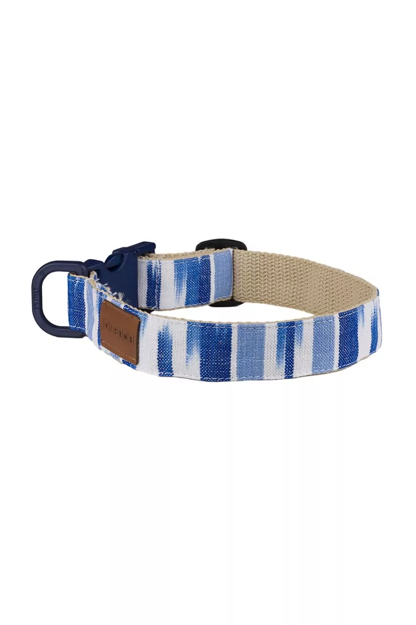 Ikat 109 Blaues Hundehalsband