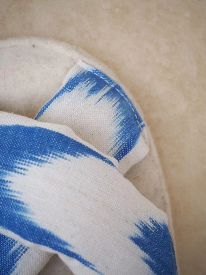 Blue Slippers BAO Mallorcan fabric - Image 4