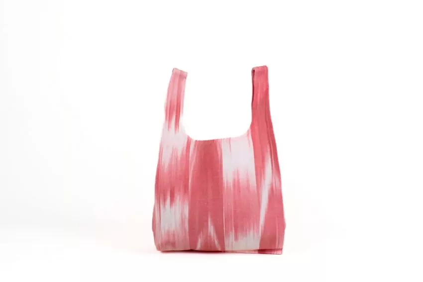 Einkaufstasche aus Ikat-Mallorca Stoff 101 Pink – Bild 2