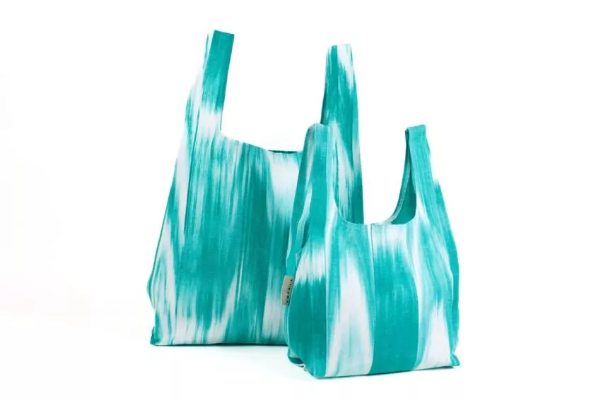Bossa tela ikat compra 101 Turquesa - Imatge 2