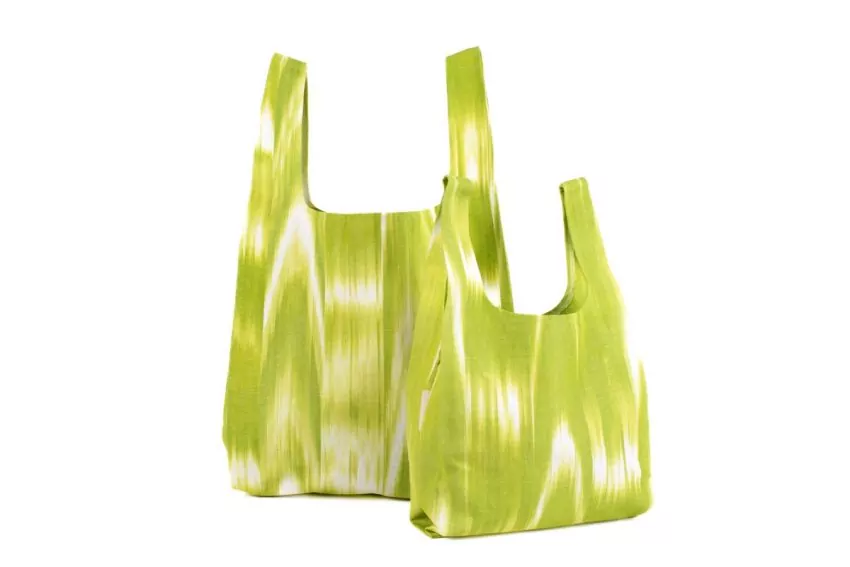 Bossa tela ikat compra 101 Verd Poma - Imatge 3