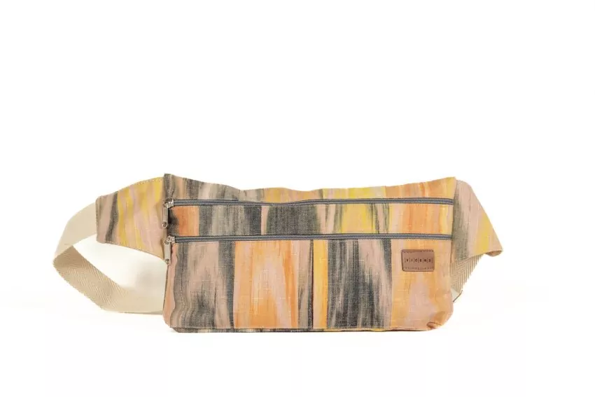 Ikat 200 Gürteltasche aus beigem Stoff – Bild 2