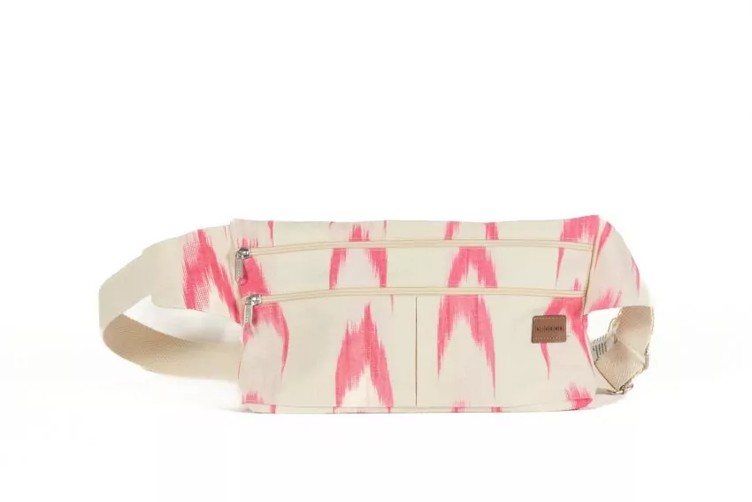 Ikat Gürteltasche 61 Rosa Fuchsie Stoff – Bild 2