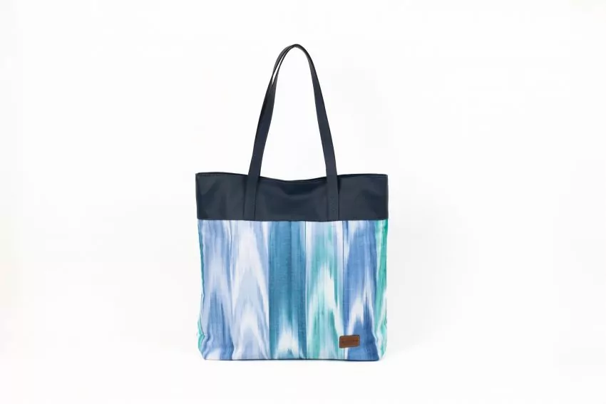Bossa tote pell vegana ikat 200 Blau
