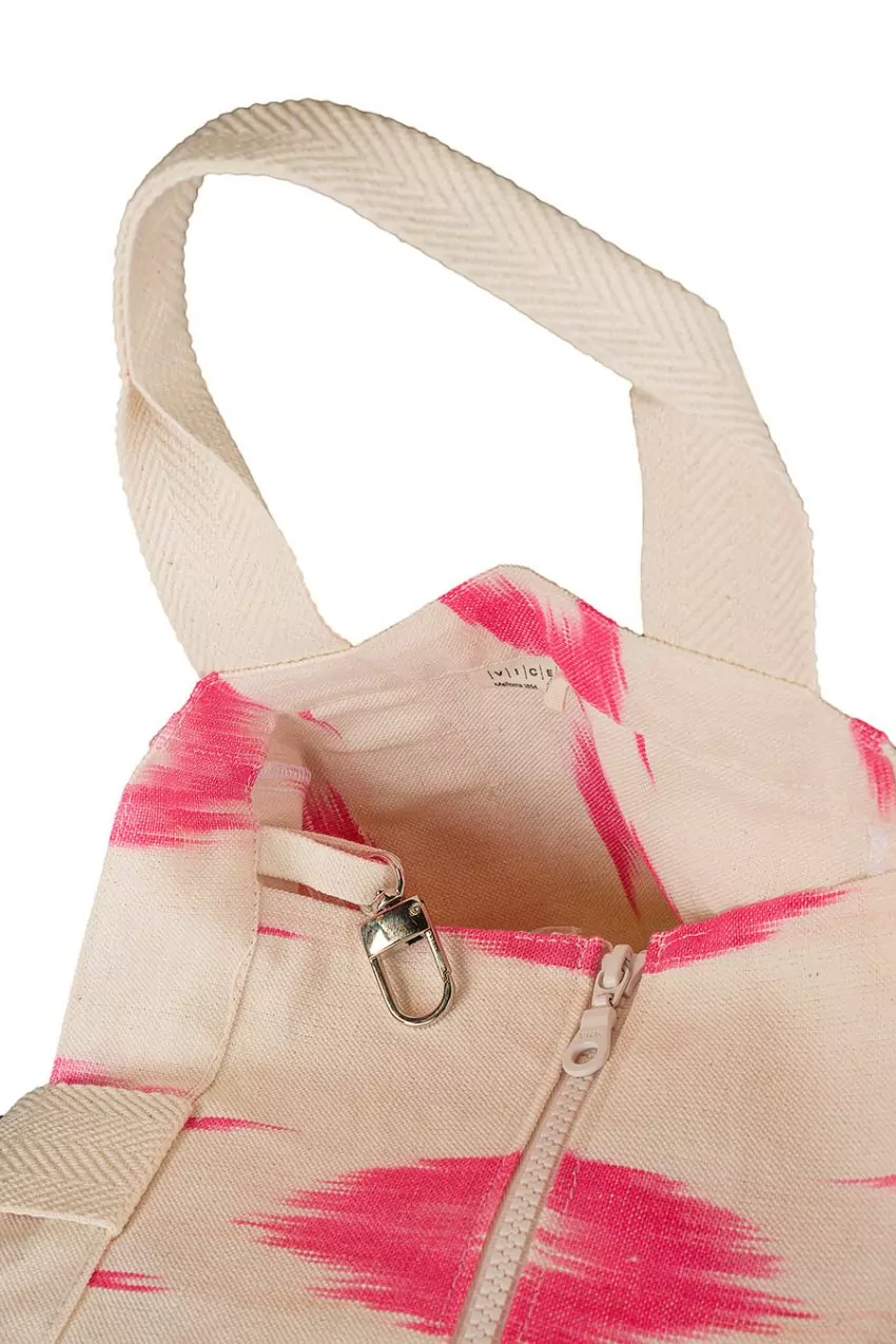 Beach bag Mallorcan fabric 61 Pink fuchsia - Image 4
