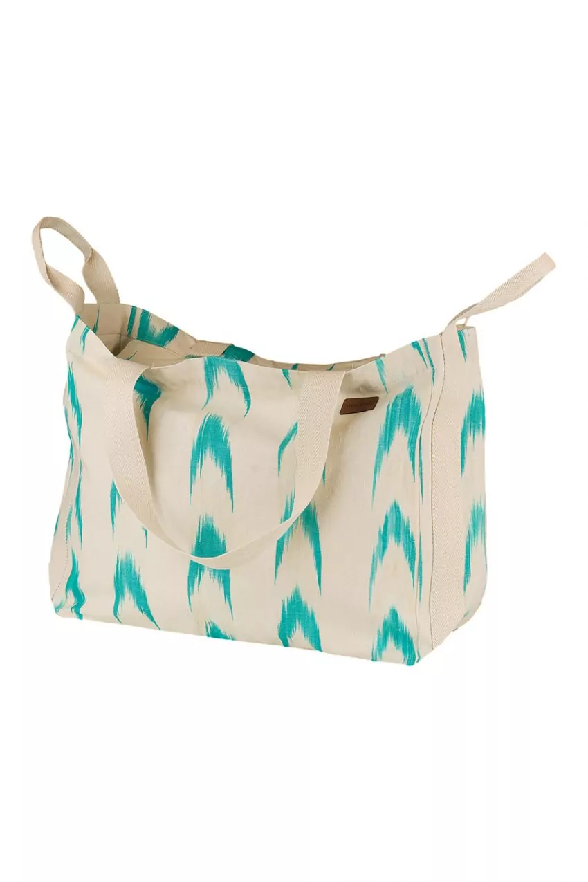 Bossa de platja ikat 61 Turquesa - Imatge 2