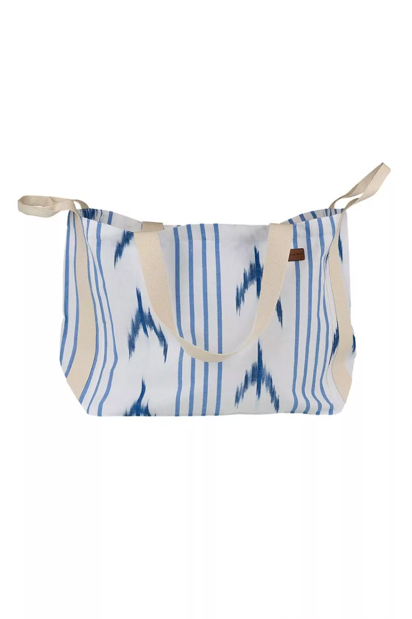 Bossa de platja ikat Oronelles Blau