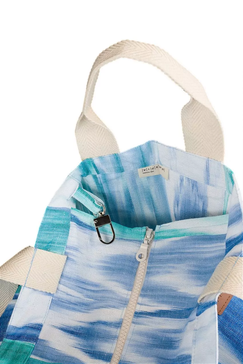 Beach bag tela Mallorquina 200 Azul - Imagen 3