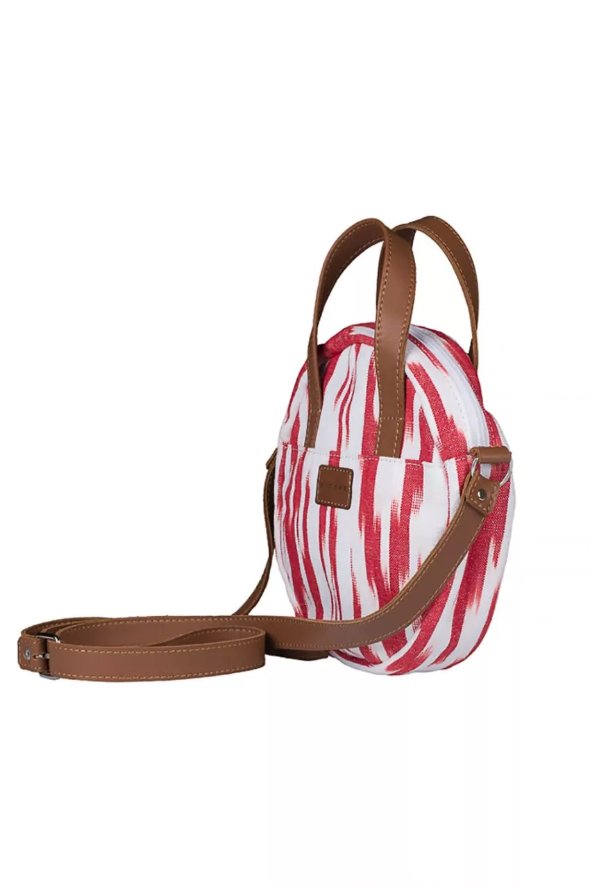 Bolso redondo tela Mallorquina 109 Rojo - Imagen 3