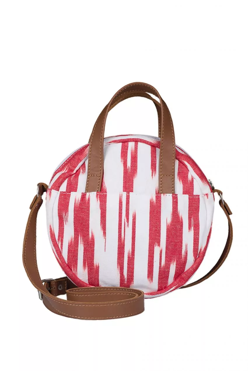 Bolso redondo tela Mallorquina 109 Rojo - Imagen 2