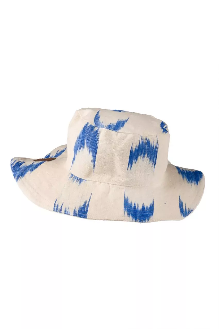 Mallorcan fabric hat 61 Blue - Image 2