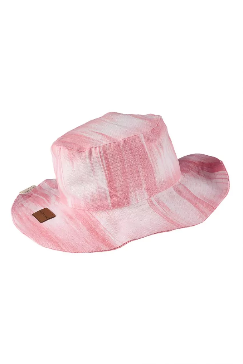 Mallorcan fabric hat 101 Pink - Image 2