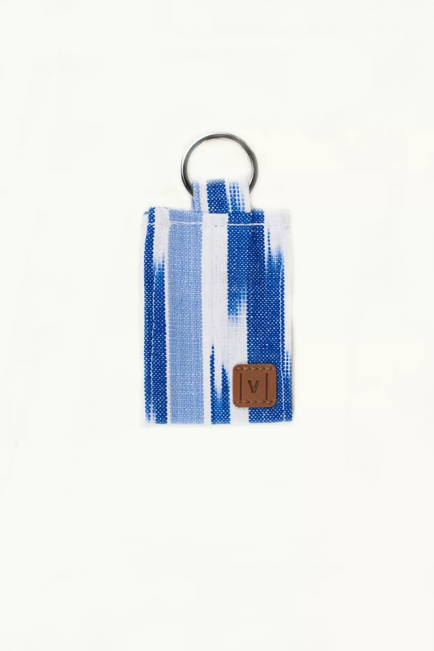Keychain Mallorcan ikat fabric 109 Blue