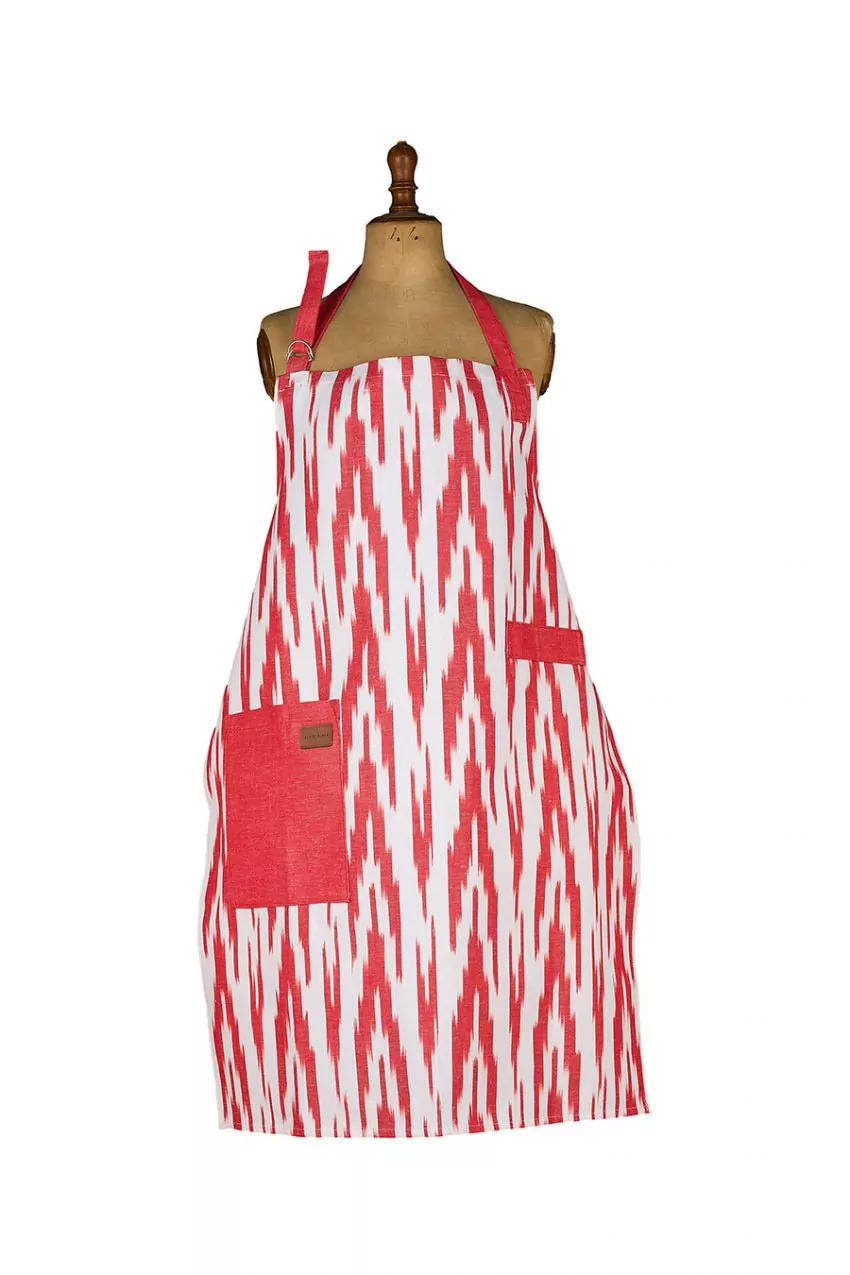 Apron Mallorcan fabric 109 Red