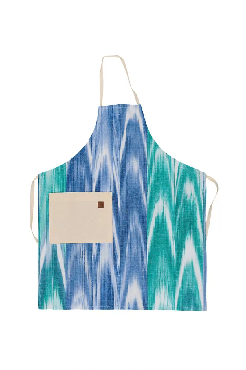 Kinderschürze Ikat 200 Blau