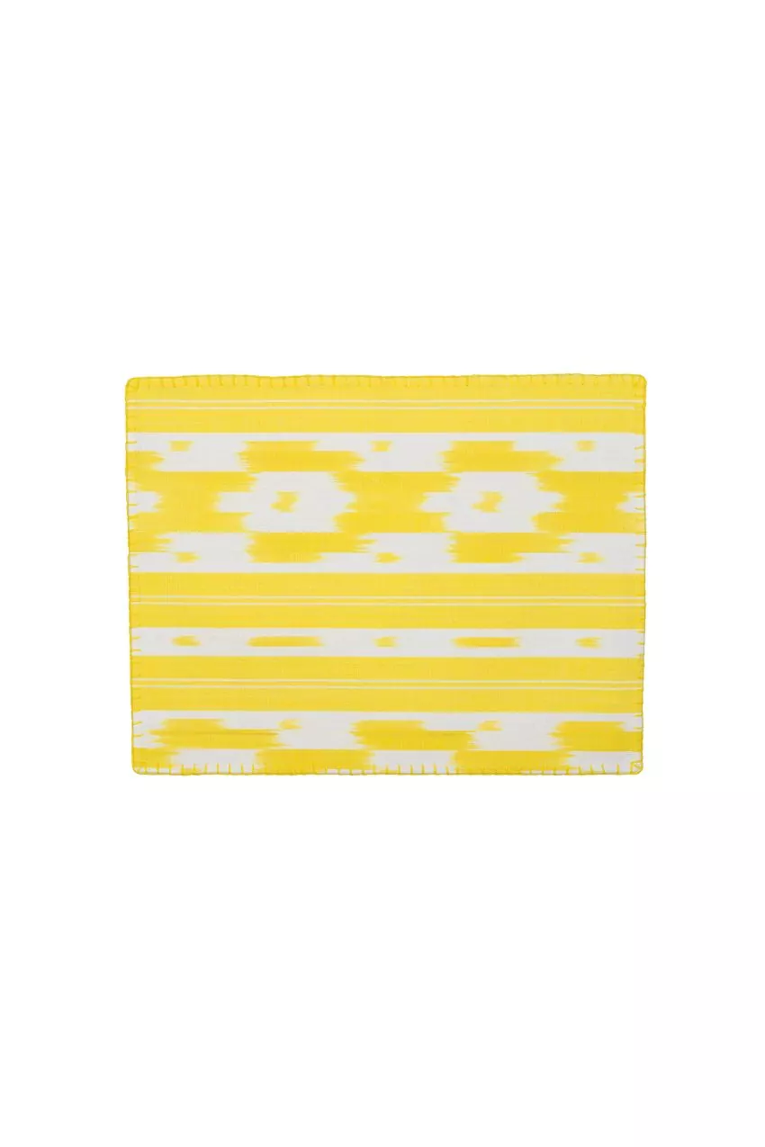 Stich Placemat Mallorcan fabric ikat 104 Yellow