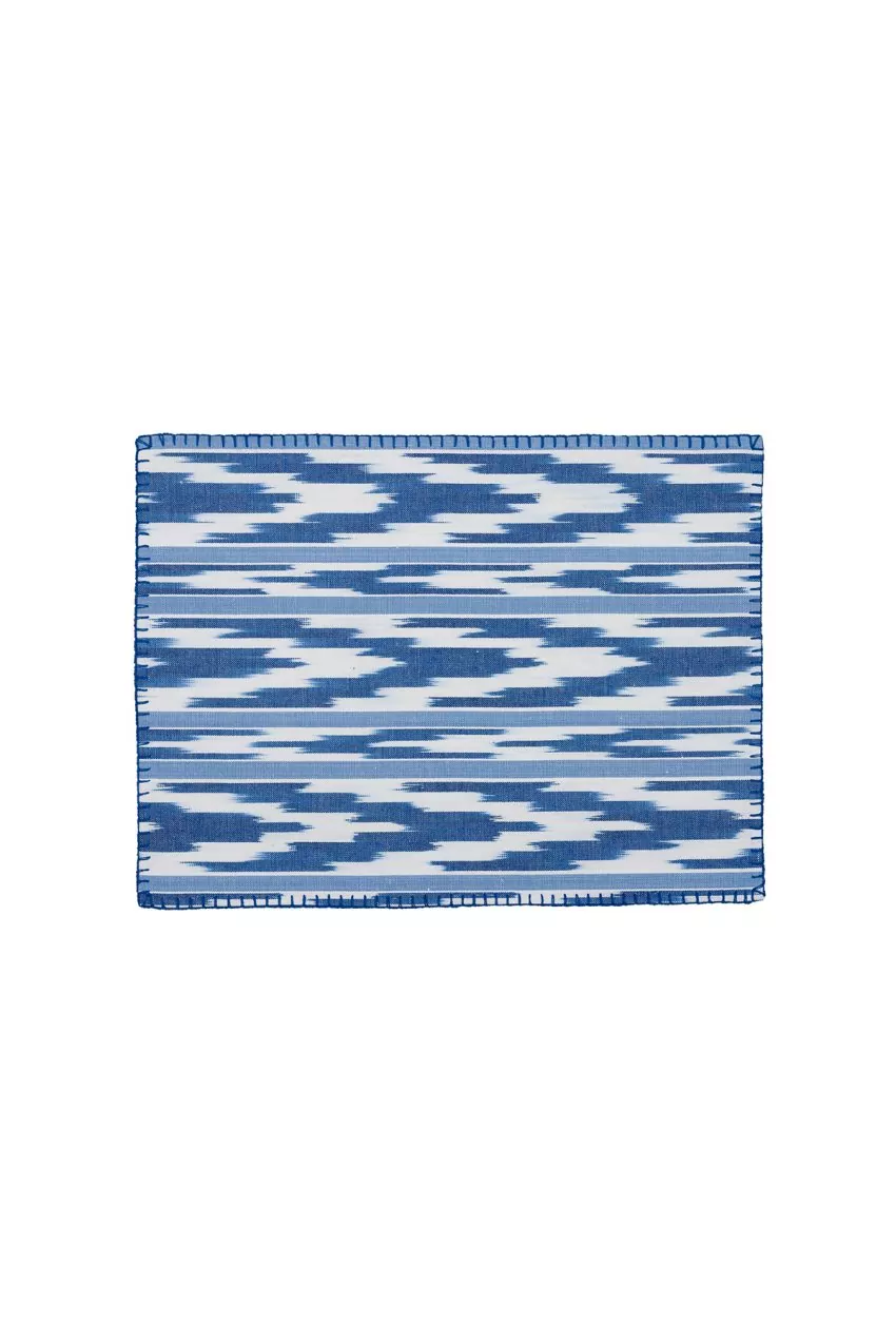 Individual puntada ikat 109 blau