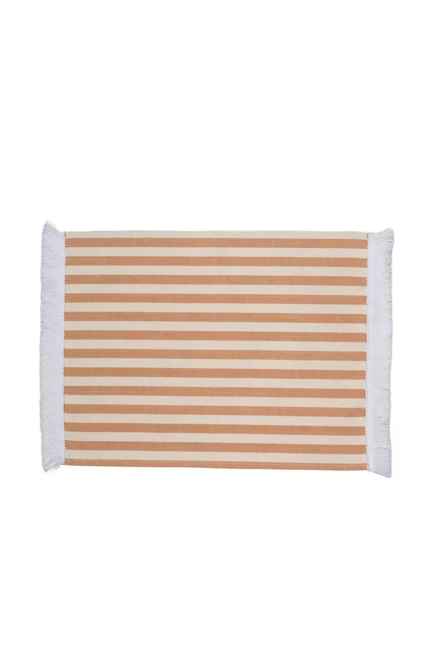 Tableset Mallorquina fabric fringe 240 Toasted