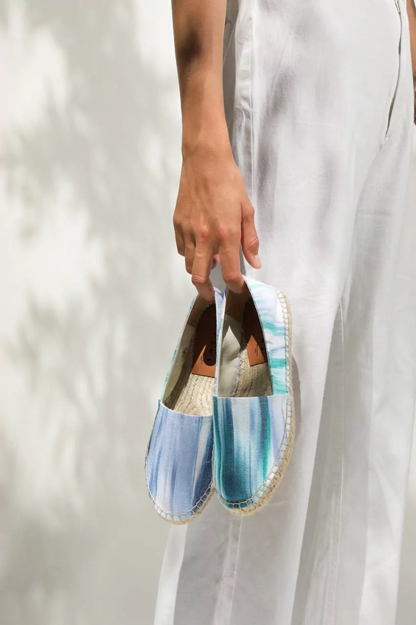 Mallorcan esparto espadrille fabric 200 blue