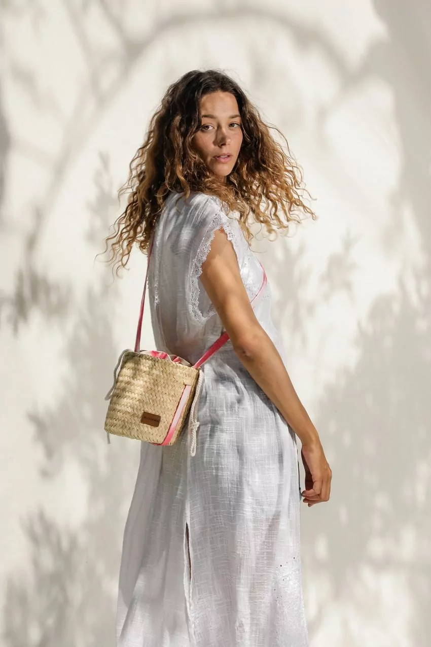 Palmenherztasche ikat 61 Rosa Fuchsie – Bild 2