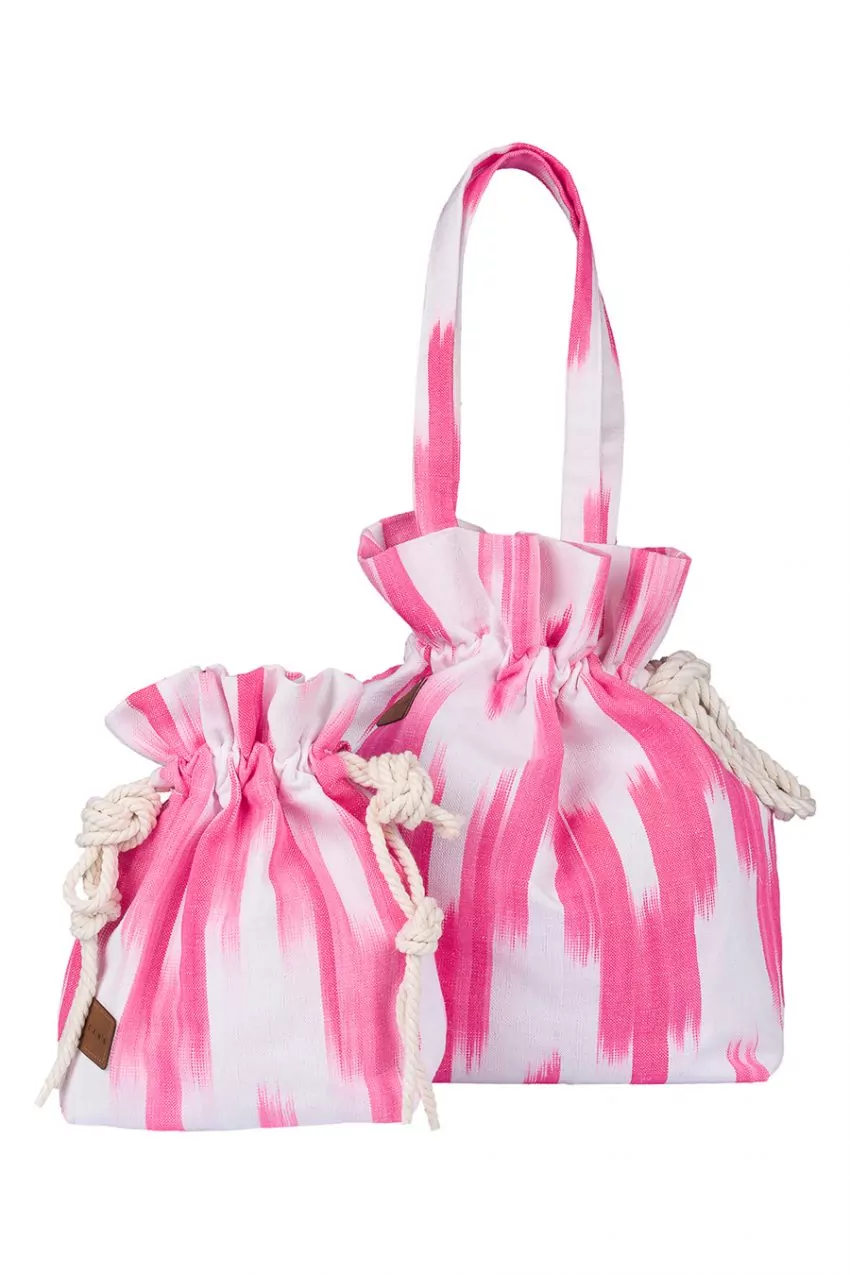 Pucker fabric bag 105 Pink fuchsia - Image 3