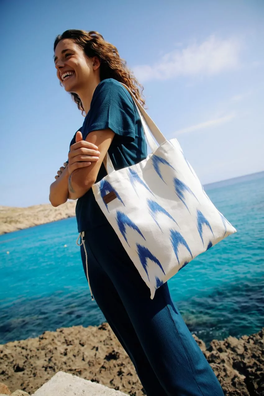 Einkaufstasche Ikat 61 Blau