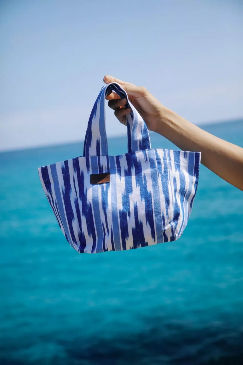 Minibolso Essence of Mallorca tela Mallorquina 109 Azul - Imagen 5