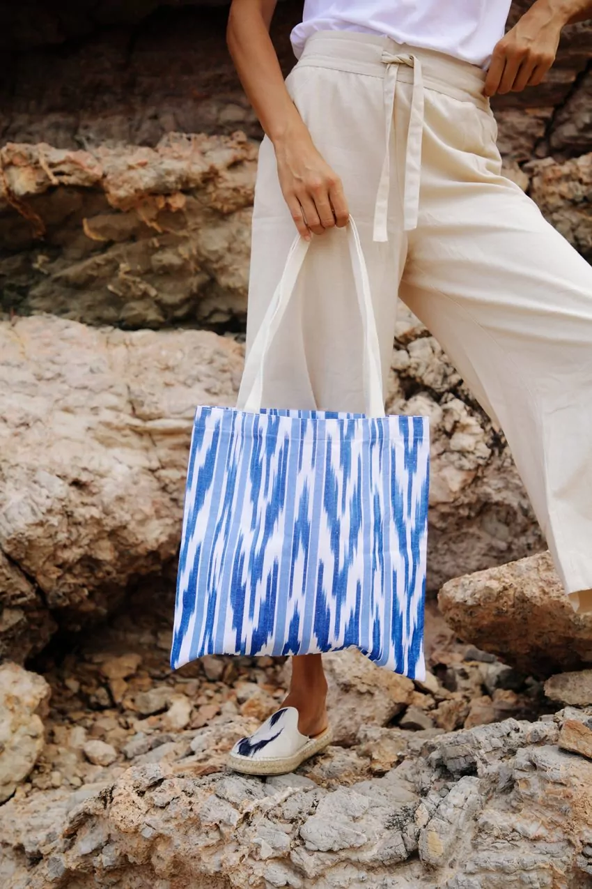 Einkaufstasche Ikat 109 Blau