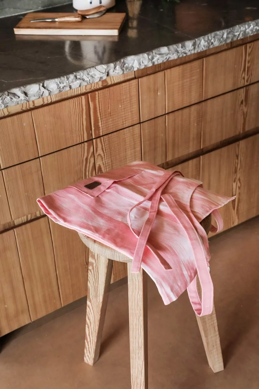 Apron Mallorcan fabric 101 Rosa