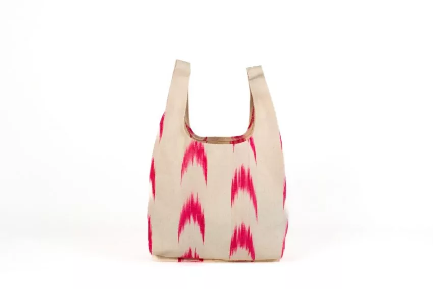 Bossa tela ikat compra 61 Rosa fúcsia - Imatge 3
