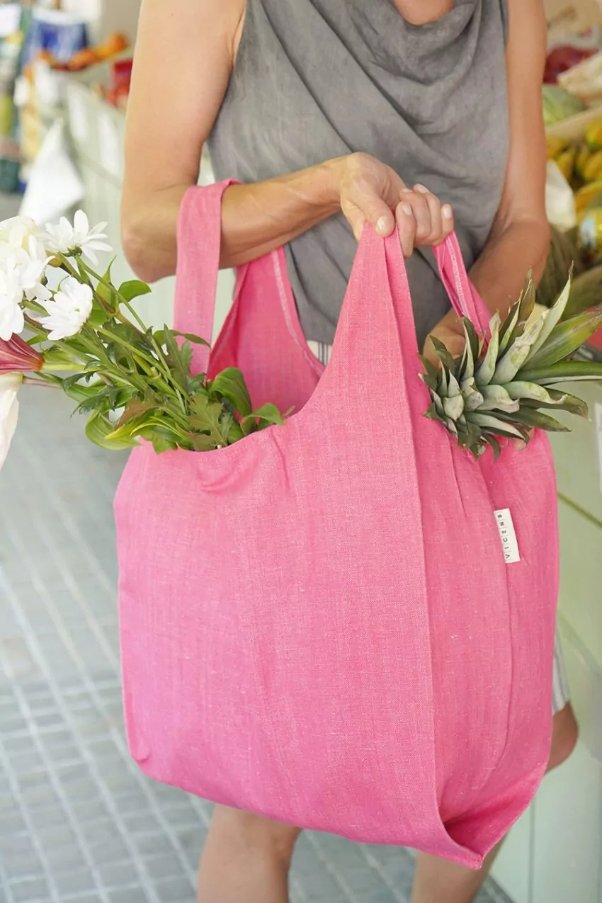 Bossa tela ikat compra 150 Rosa fúcsia - Imatge 2